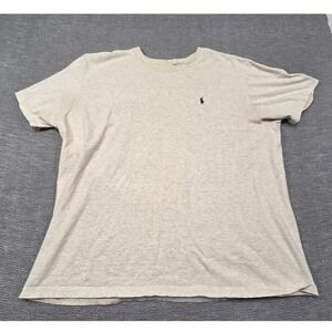 Polo Ralph Lauren Mens XXL Heather Grey Short Sleeve Cotton Pony Logo T-Shirt